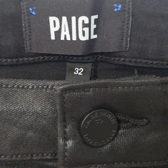 PAIGE  Huxton ankle black luxe coating NWT women's size 32 - Picture 9 of 10